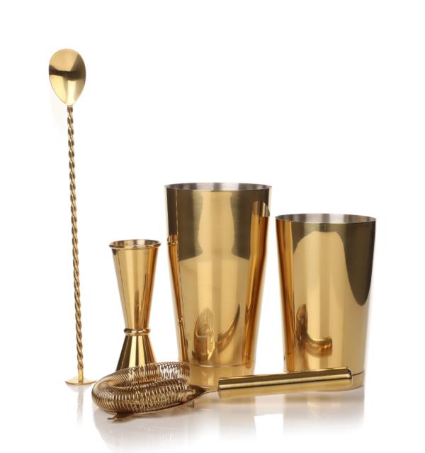 Urban Bar Gold Plated 5 Piece Cocktail Set Barware