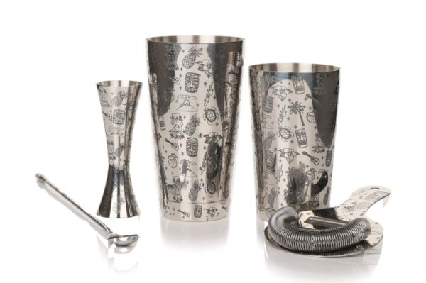 Urban Bar Tiki 5 Piece Cocktail Set Barware
