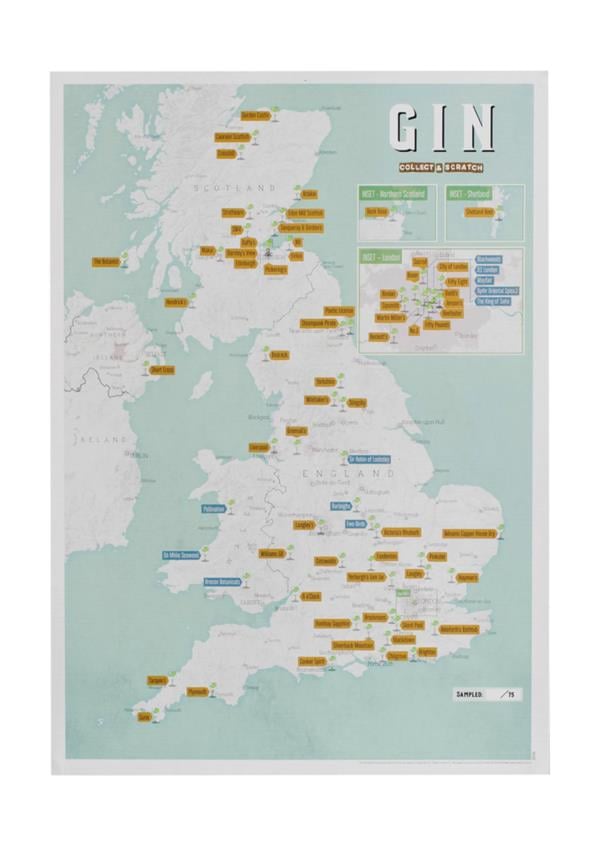 Gin Collect & Scratch Map Books