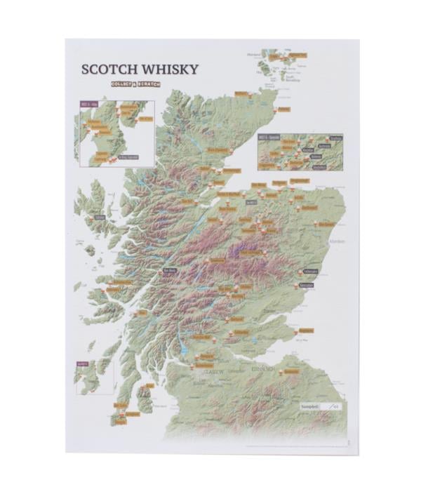Scotch Whisky Collect & Scratch Map Books