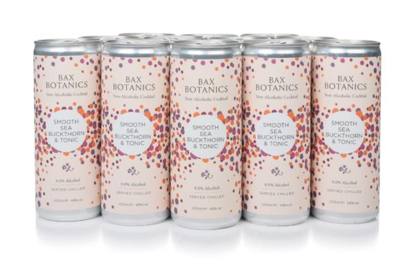 Bax Botanics - Smooth Sea Buckthorn & Tonic (12 x 250ml) Bottled Cocktails