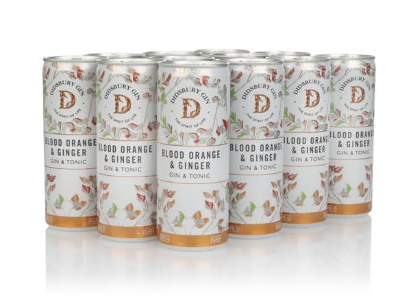 Didsbury Gin Blood Orange & Ginger Gin & Tonic (12 x 250ml) Bottled Cocktails
