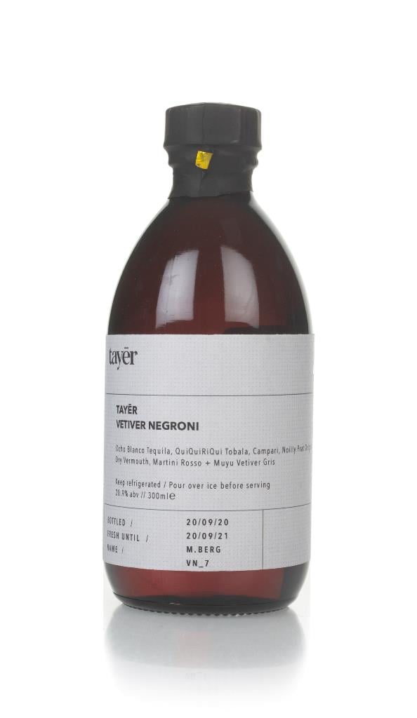 Tayer Vetiver Negroni Bottled Cocktails