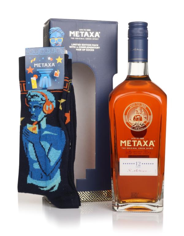 Metaxa 12 Stars Gift Set with Socks Brandy