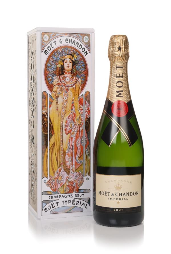 Moet & Chandon Brut Imperial - Mucha Tin 2024 Woman in Golden Dress Non Vintage Champagne