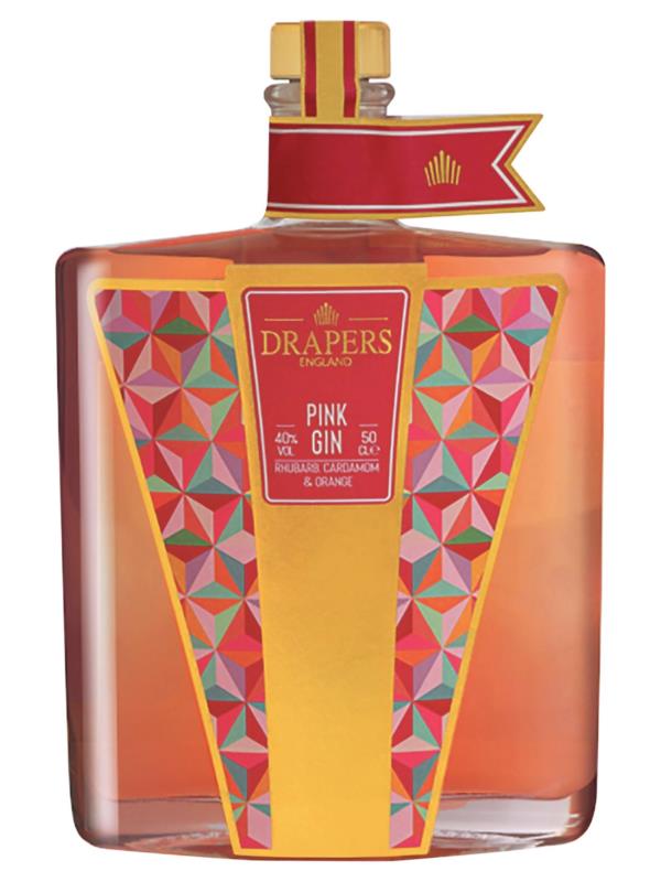 Drapers England Pink Gin - Rhubarb, Cardamom & Orange Flavoured Gin