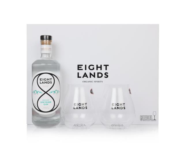 Eight Lands Gin Gift Set with 2x Glasses Gin