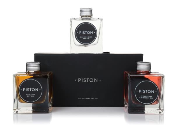 Piston The Original Trio Gin Gift Set (3 x 20cl) (No Box / Torn Label) Flavoured Gin