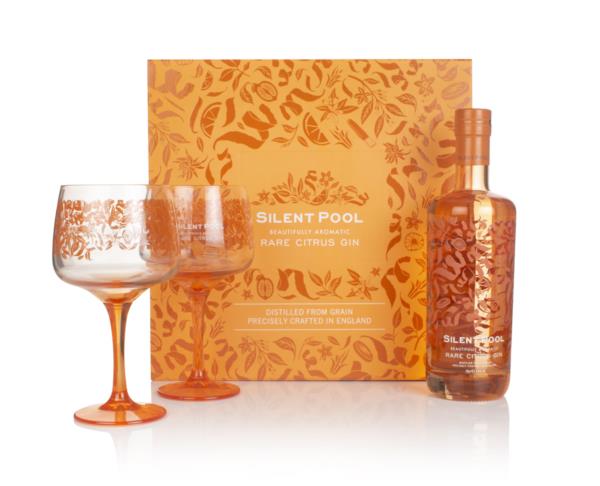 Silent Pool Rare Citrus Gin Gift Pack with 2x Glasses Flavoured Gin