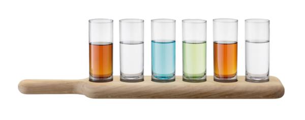LSA Vodka Set & Oak Paddle Glassware