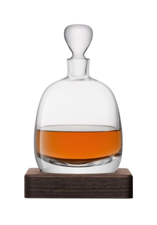 Whisky Islay Decanter & Walnut Base Glassware