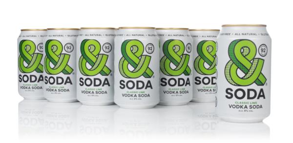 &SODA Classic Lime Vodka Soda (12 x 330ml) Ready to Drink