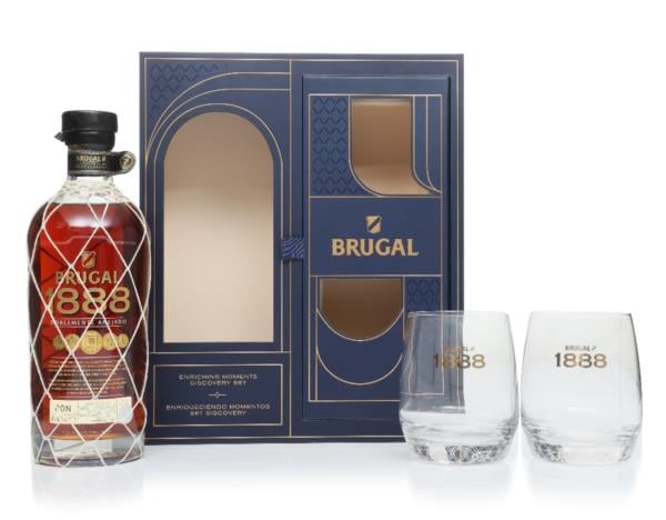 Brugal 1888 Gift Set (with 2x Glasses) Rum