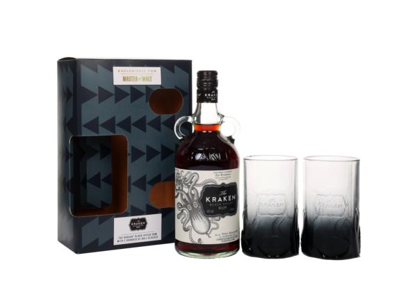 Kraken Spiced Rum Gift Set with 2x Highball Glasses Spiced Rum