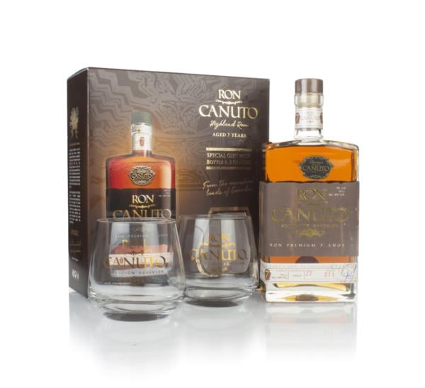 Ron Canuto 7 Year Old Gift Pack with 2x Glasses Dark Rum
