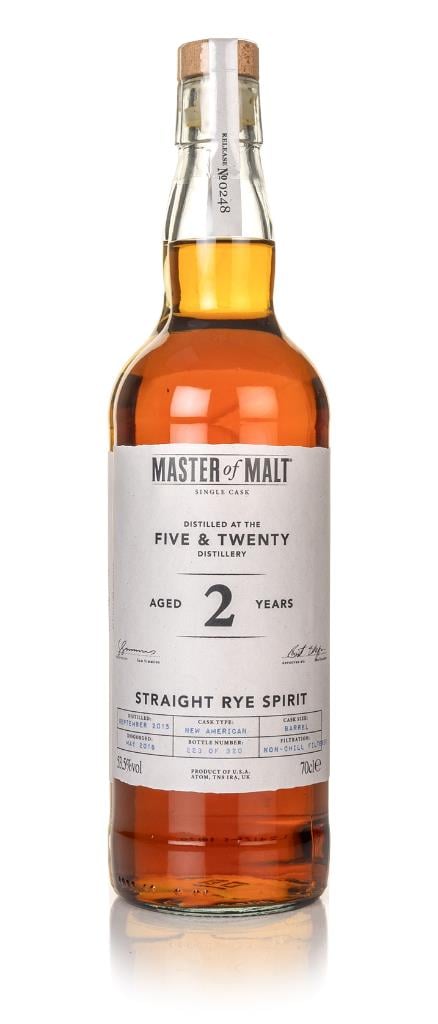 Five & Twenty 2 Year Old Rye 2015 Single Cask (Master of Malt) Rye Spirit