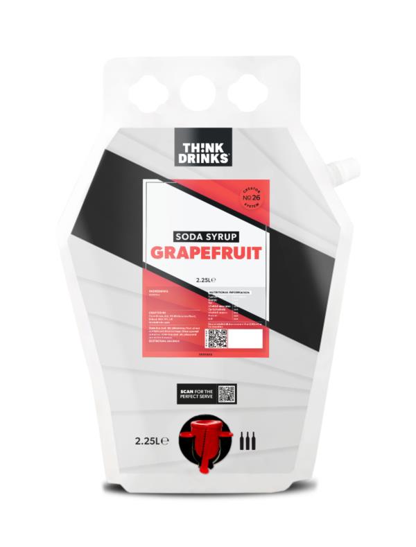 Think Drinks - Grapefruit Soda 2 X 2.25L Syrups And Cordials