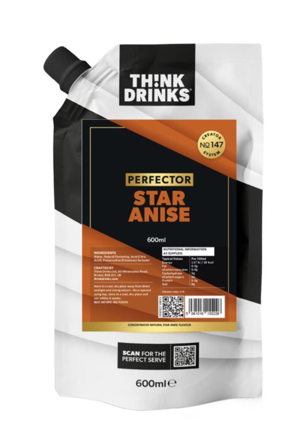 Think Drinks - Star Anise Perfector (2 x 600ml) Syrups and Cordials