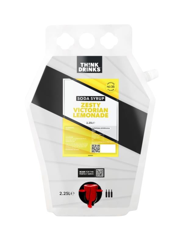 Think Drinks - Zesty Victorian Lemonade (2 x 2.25L) Syrups and Cordials