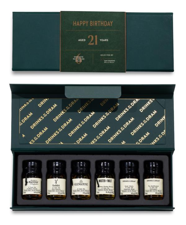 Drinks By The Dram 21St Birthday Whisky 6 Dram Tasting Set Whisky Tasting Set