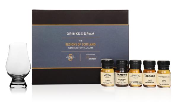 The Regions of Scotland Tasting Set with Glass Whisky Tasting set