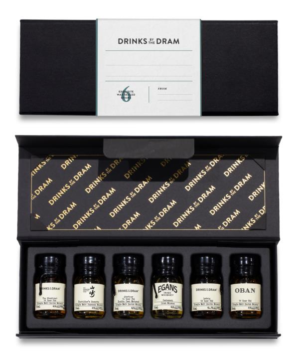 Blank 'Write Your Own Message' Premium Whisky Tasting Set (Black) Whisky Tasting set