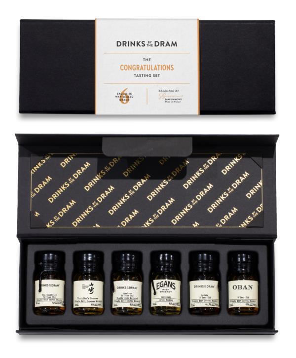 Drinks By The Dram Black Congratulations Premium Whisky Tasting Set (Black) Whisky Tasting Set