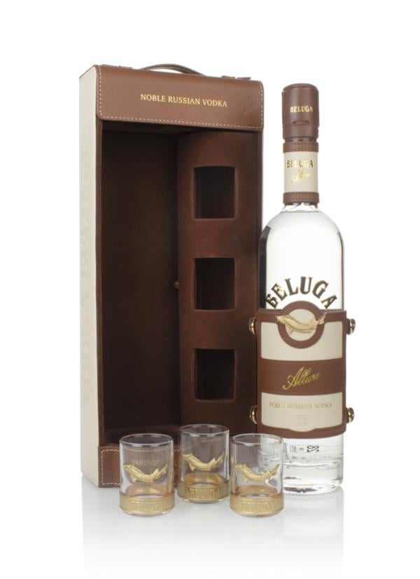 Beluga Allure Vodka Gift Pack with 3x Glasses Plain Vodka