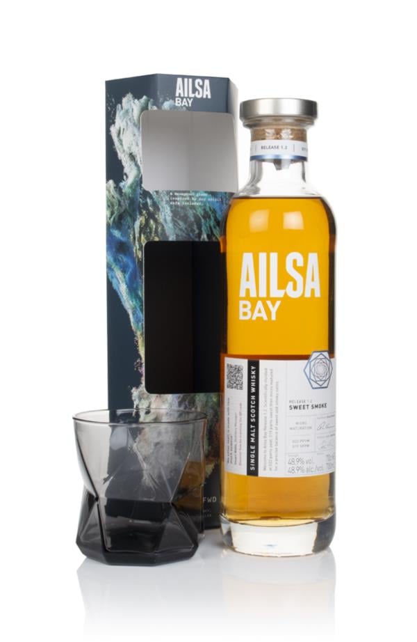 Ailsa Bay Release 1.2 Sweet Smoke Gift Pack with Glass Single Malt Whisky