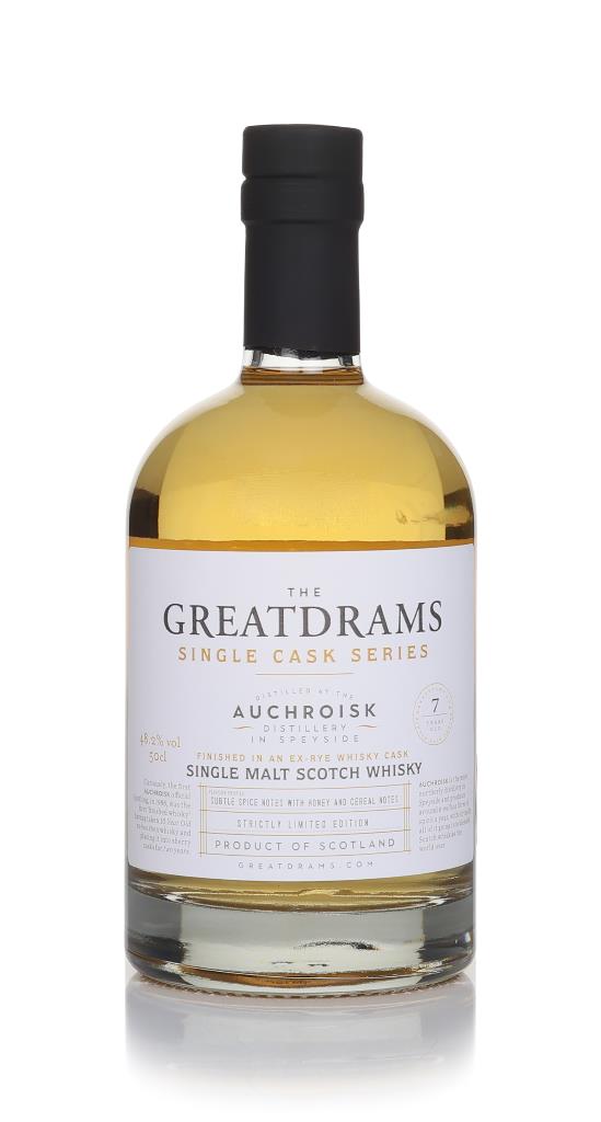 Auchroisk 7 Year Old Rye Cask - Rare Cask Series (Greatdrams) Single Malt Whisky