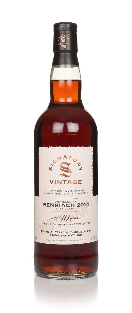 Benriach 10 Year Old 2014 - 100 Proof Edition #40 (Signatory) Single Malt Whisky