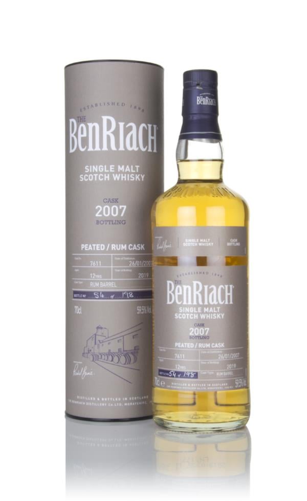Benriach 12 Year Old 2007 (cask 7611) - Peated, Rum Cask Single Malt Whisky