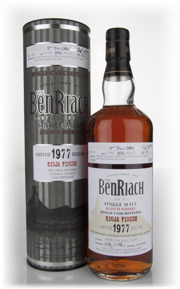 BenRiach 34 Year Old 1977 (cask 2588) - Rioja Finish Single Malt Whisky
