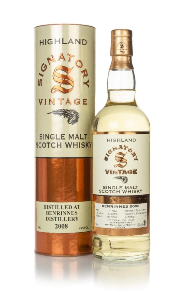 Benrinnes 11 Year Old 2008 (casks 800284 & 800285) - Signatory Single Malt Whisky