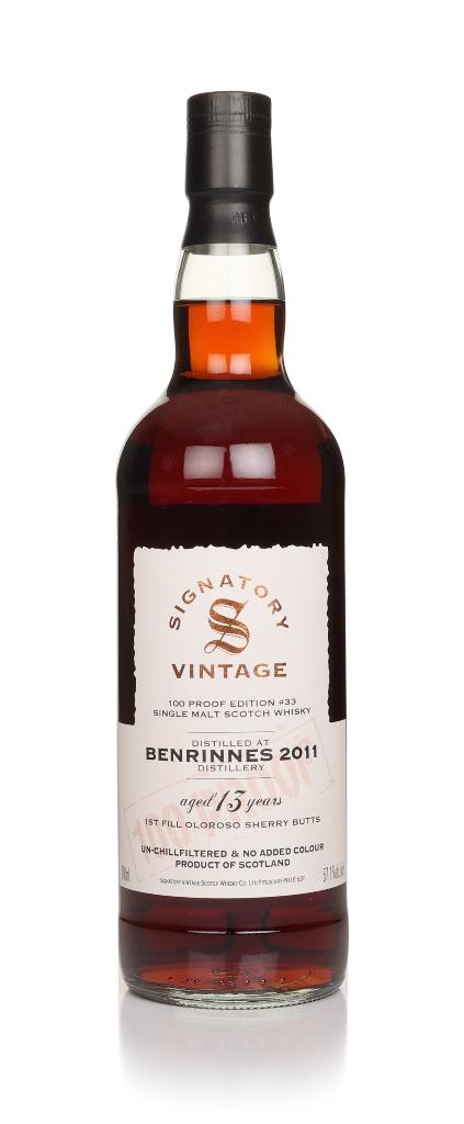Benrinnes 13 Year Old 2011 - 100 Proof Edition #33 (Signatory) Single Malt Whisky