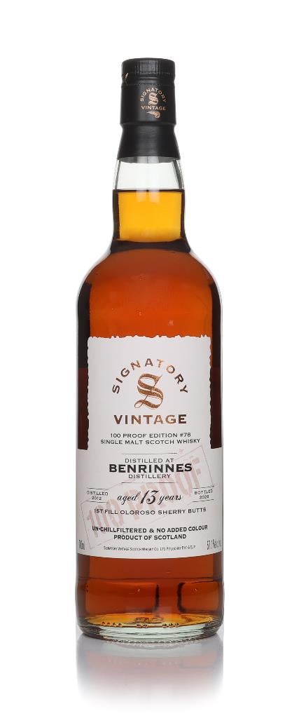 Benrinnes 13 Year Old 2012 - 100 Proof Edition #78 (Signatory) Single Malt Whisky