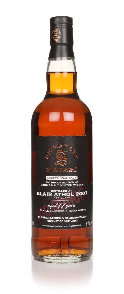 Blair Athol 17 Year Old 2007 Exceptional Cask - 100 Proof Edition #9 ( Single Malt Whisky