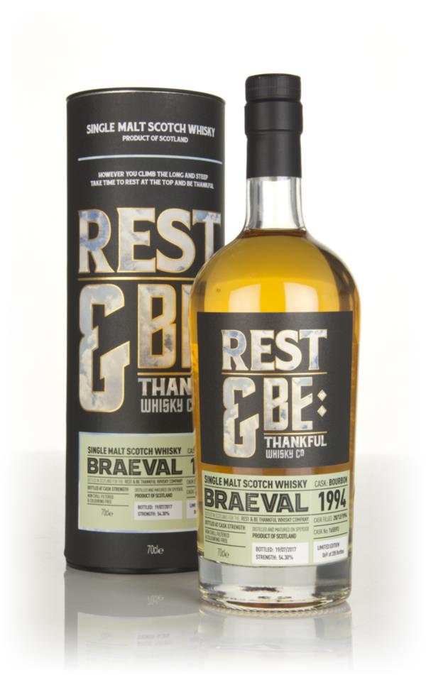 Braeval 22 Year Old 1994 (cask 165593) (Rest & Be Thankful) Single Malt Whisky