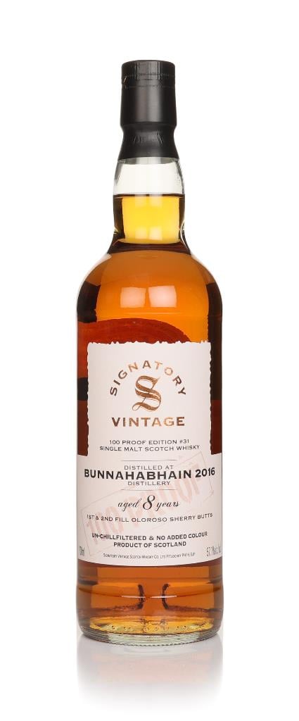 Bunnhabhain 8 Year Old 2016 - 100 Proof Edition #31 (Signatory) Single Malt Whisky