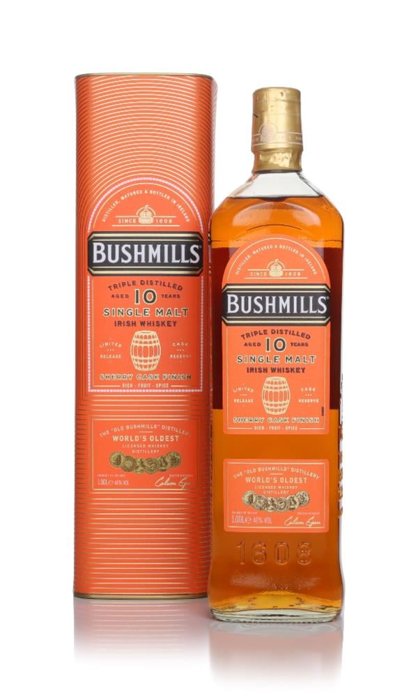Bushmills 10 Year Old Sherry Cask Finish 1L Single Malt Whiskey Bushmills 10 Year Old Sherry Cask Finish 1L Single Malt Whiskey