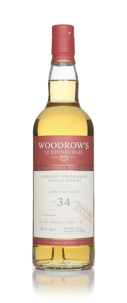 Cambus 34 Year Old 1991 (cask 103260A) - Woodrow's of Edinburgh Grain Whisky