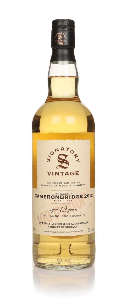 Cameronbridge 12 Year Old 2012 - 100 Proof Grain Edition #1 (Signatory Grain Whisky Cameronbridge 12 Year Old 2012 - 100 Proof Grain Edition #1 (Signatory Grain Whisky