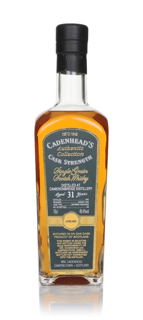 Cameronbridge 31 Year Old 1992 - Cadenhead's Authentic Collection Grain Whisky
