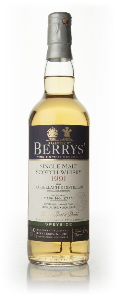 Craigellachie 20 Year Old 1991 (Berry Bros. & Rudd) Single Malt Whisky