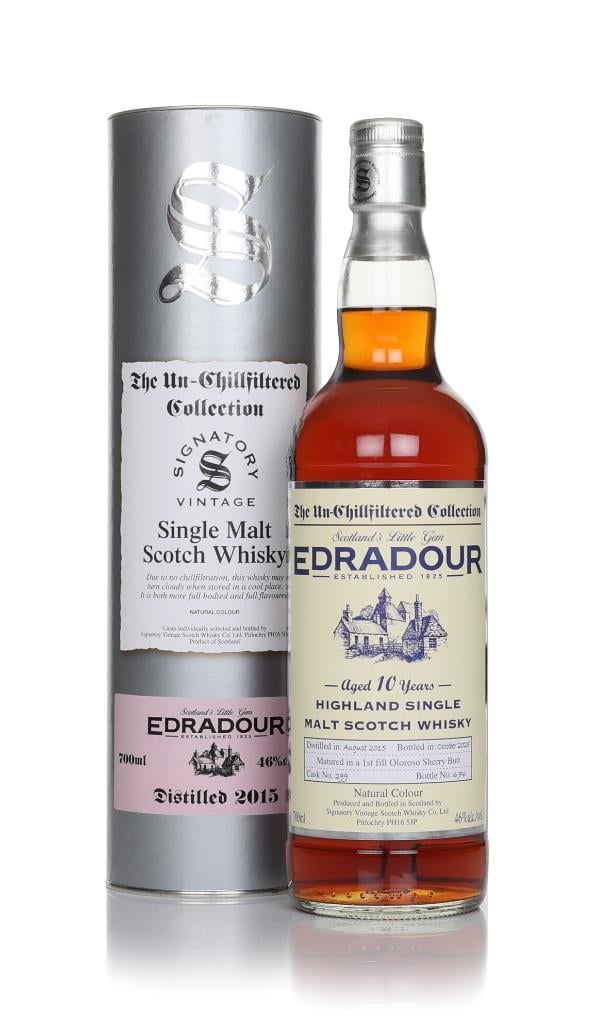 Edradour 10 Year Old 2015 (cask 299) - Un-Chillfiltered Collection (Si Single Malt Whisky