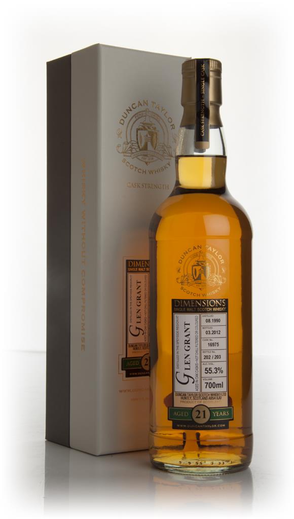 Glen Grant 21 Year Old 1990 - Dimensions (Duncan Taylor) Single Malt Whisky