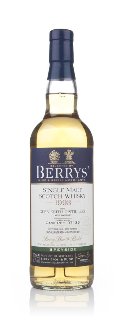 Glen Keith 20 Year Old 1993 (cask 97135) (Berry Bros & Rudd) Single Malt Whisky