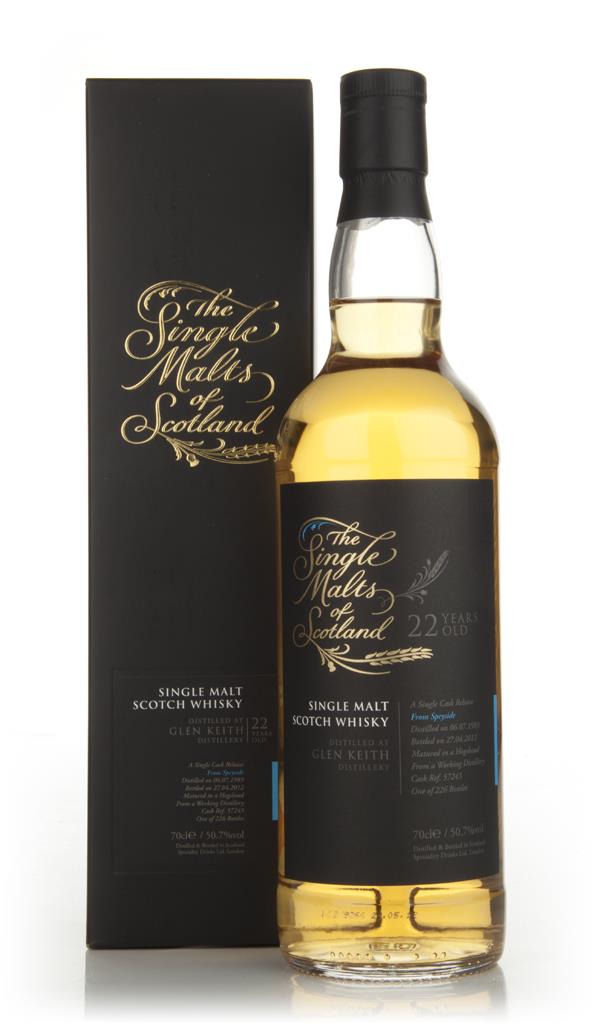 Glen Keith 22 Year Old 1989 - Single Malts of Scotland (Speciality Dri Single Malt Whisky