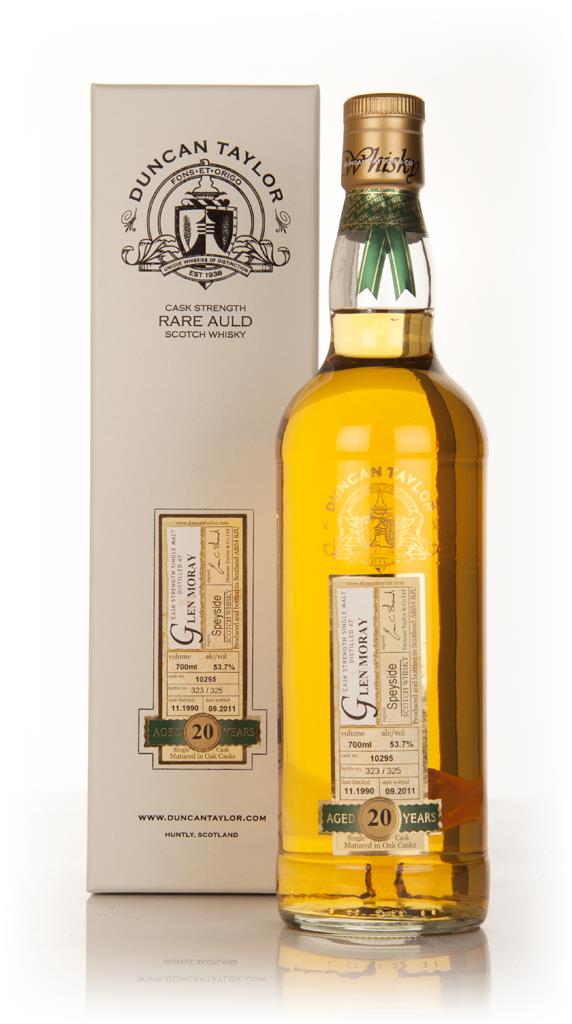 Glen Moray 20 Year Old 1990 - Rare Auld (Duncan Taylor) -  water damag Single Malt Whisky