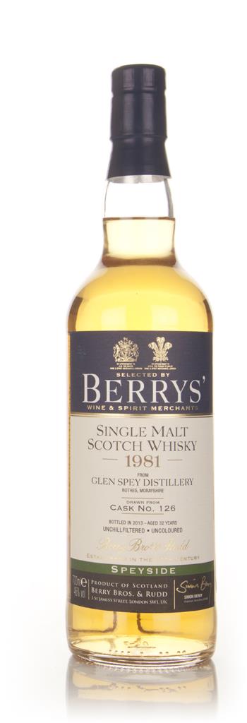 Glen Spey 32 Year Old 1981 (cask 126) - (Berry Bros. & Rudd) Single Malt Whisky